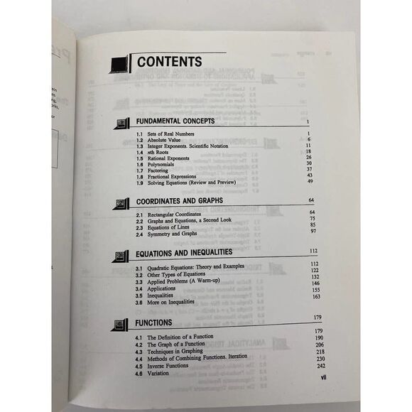 Pre-Calculus University of Georgia Soft Cover Textbook 2006 -- David Cohen - Picture 3 of 9